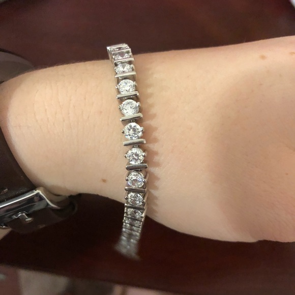 Cubic Zirconia Tennis Bracelet - Picture 1 of 2